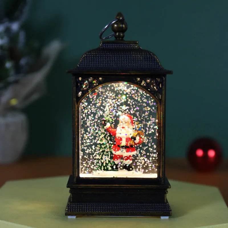 Christmas Decoration Luminous Water Injection Flat Storm Lantern Desktop Decoration - EX-STOCK Canada