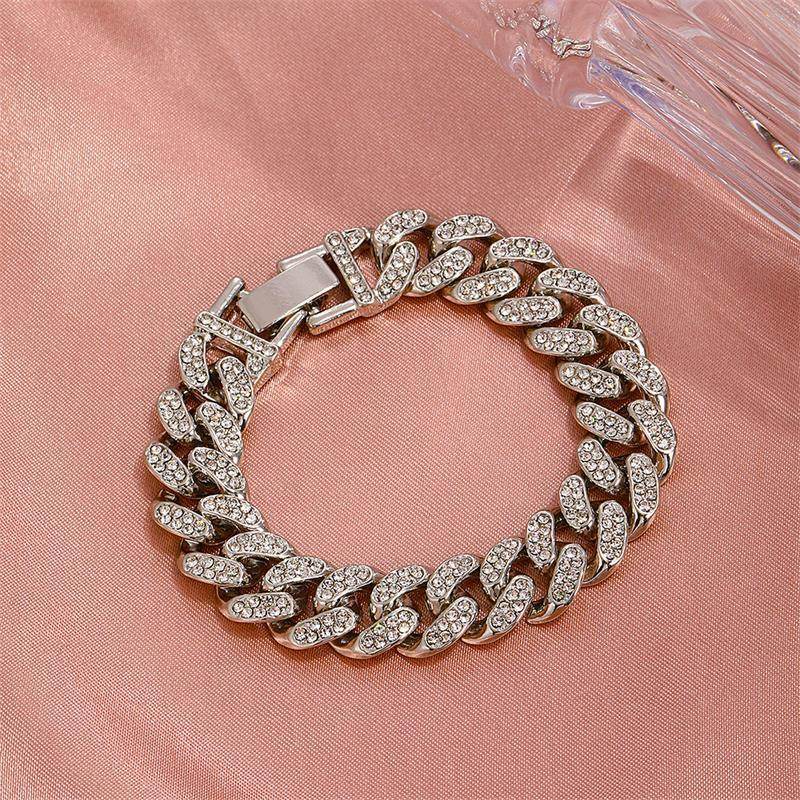 Diamond Cuban Punk Chunky Chain Hihop Bracelet unisex - EX-STOCK Canada