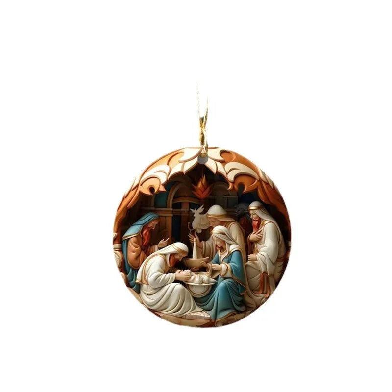 Creative Christmas Acrylic Car Decoration Pendant EX-STOCK Canada