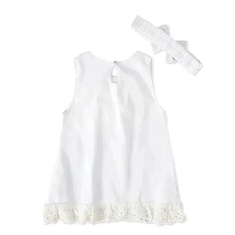 Girls baby sleeveless bow skirt Dress Christening Dress Baby girl Dress Baptism Gown - EX-STOCK Canada