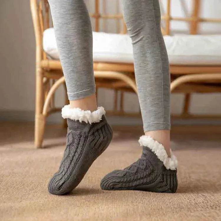 Winter Knitted Plush Floor Socks Home Warm Non-slip Carpet Socks Women - EX-STOCK Canada