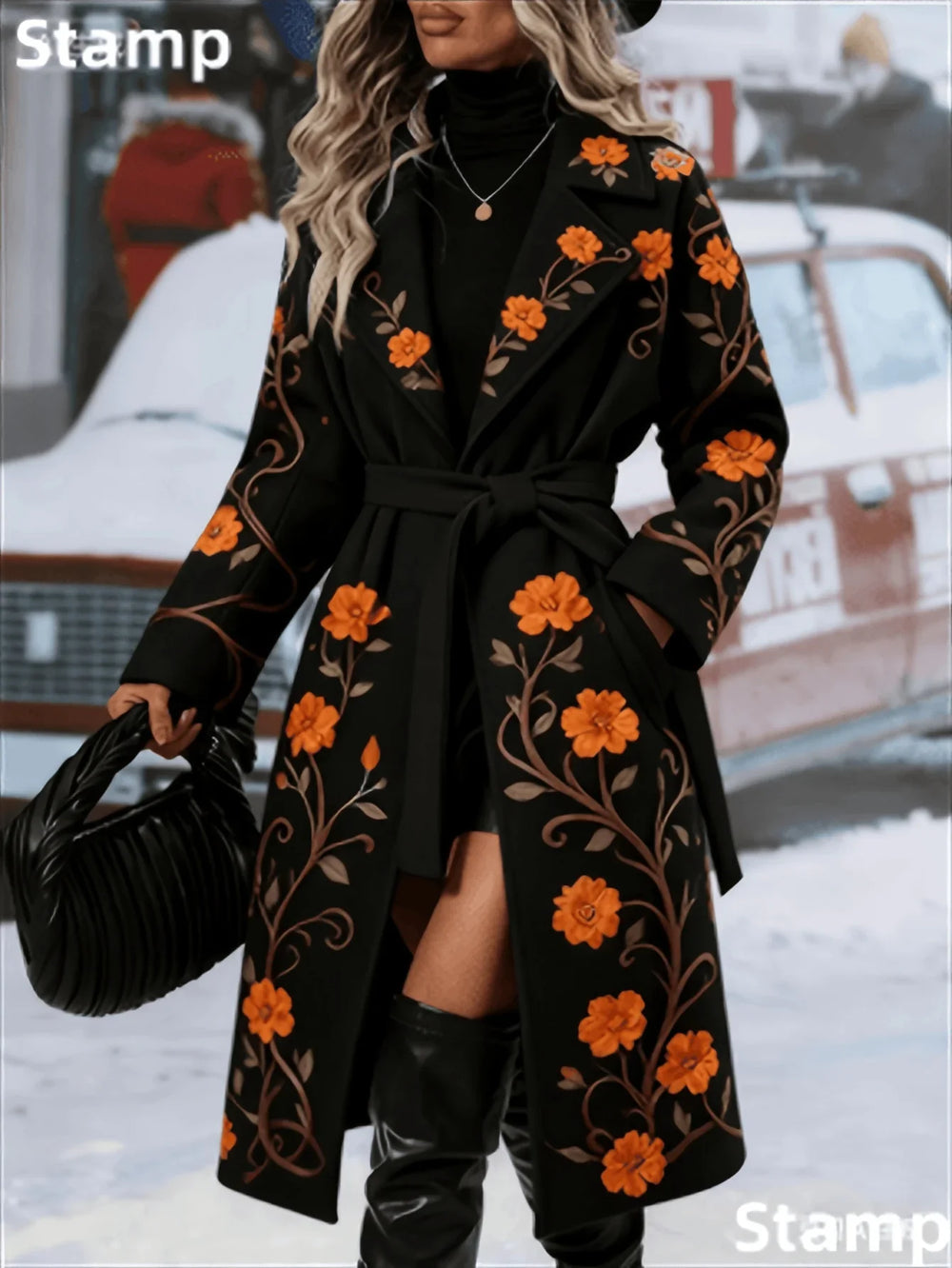 Fashionable Casual Long Coat EX-STOCK Canada