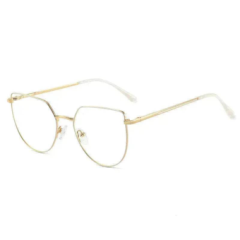 Women's Plate Anti-Blue Light Glasses Fashion Metal Large Frame - EX-STOCK Canada