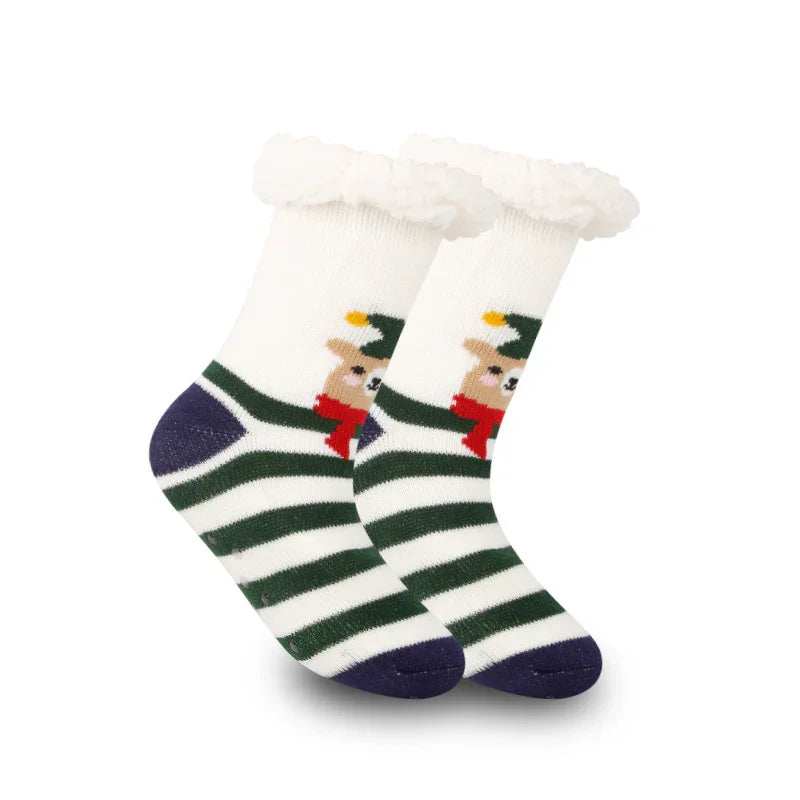 Christmas Women's Thickened Fleece-lined Room Socks EX-STOCK Canada