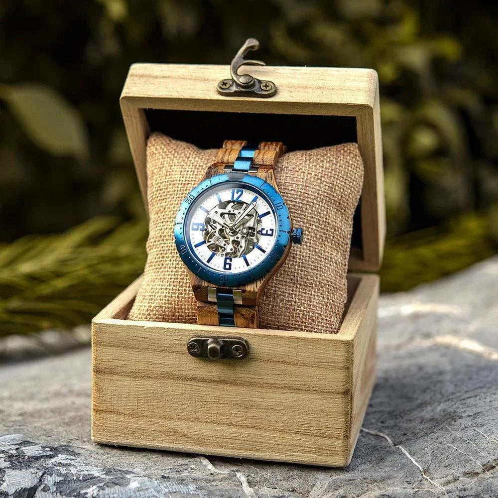 Montres mécaniques automatiques en bois pour hommes de luxeEX-STOCK Canada