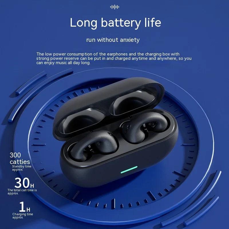Wireless Ear Clip Bluetooth Headset TWS Comfortable Wear Not In-Ear Sports Wireless Bone Conduction 5.3 Bluetooth Headset EX-STOCK Canada