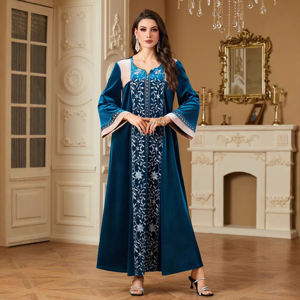 Middle East Women's Clothing Stitching Muslim Dress - EX-STOCK Canada