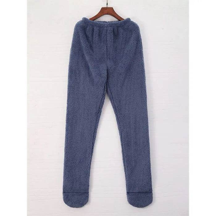 Women Coral Fleece Socks Leggings Winter Warm Sleepwear Ankles Knees Guard Women Home Pants Thick Pajamas Pant - EX-STOCK Canada