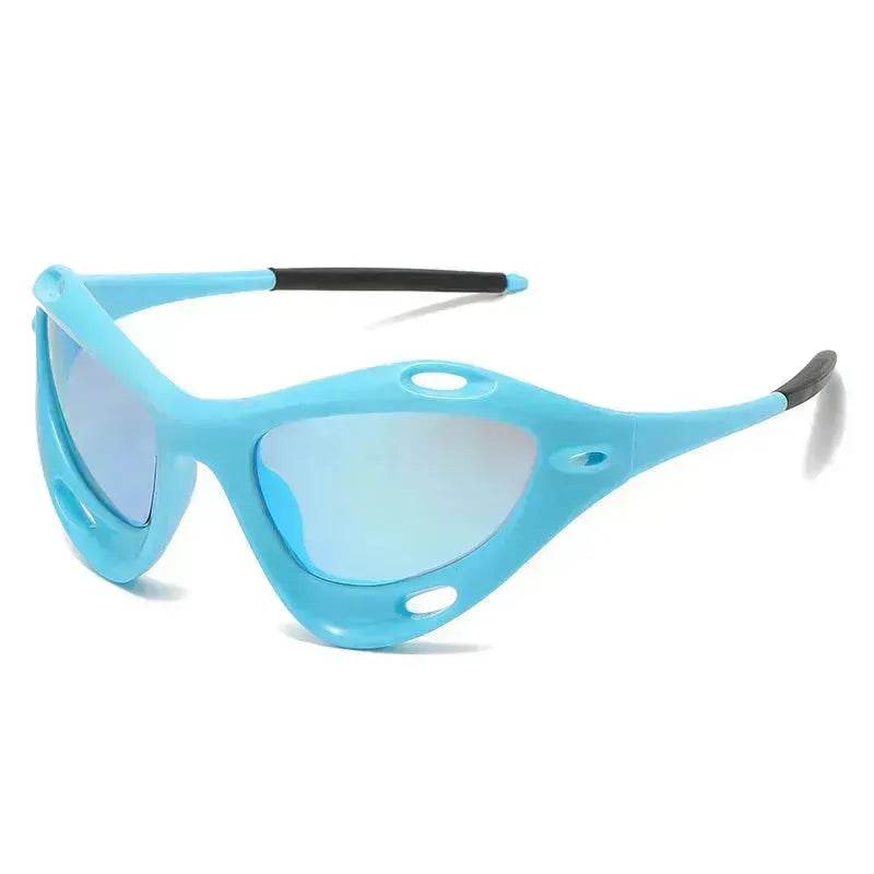 Fashion Large Frame Cat Eye Personality Hollow Out Cycling Sunglasses for Men - EX-STOCK Canada