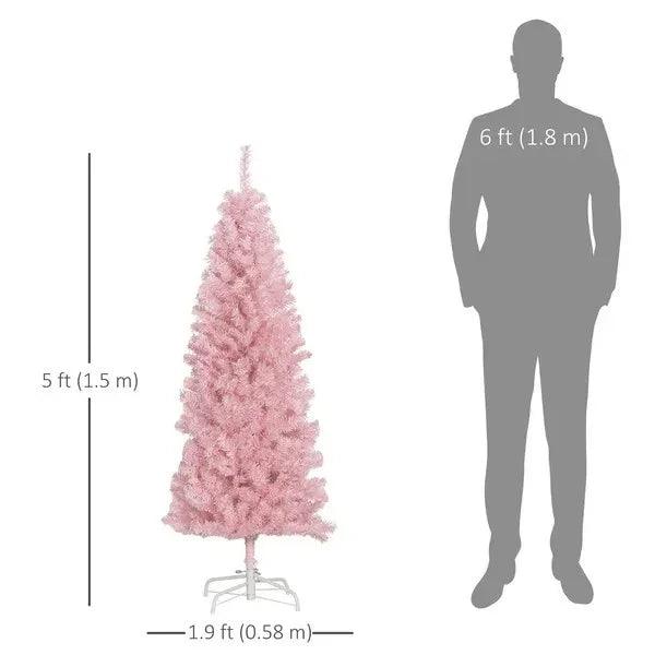 Sapin de Noël en forme de crayon de 5 pieds, sapin de Noël artificiel avec ouverture automatique pour fête à la maisonEX-STOCK Canada