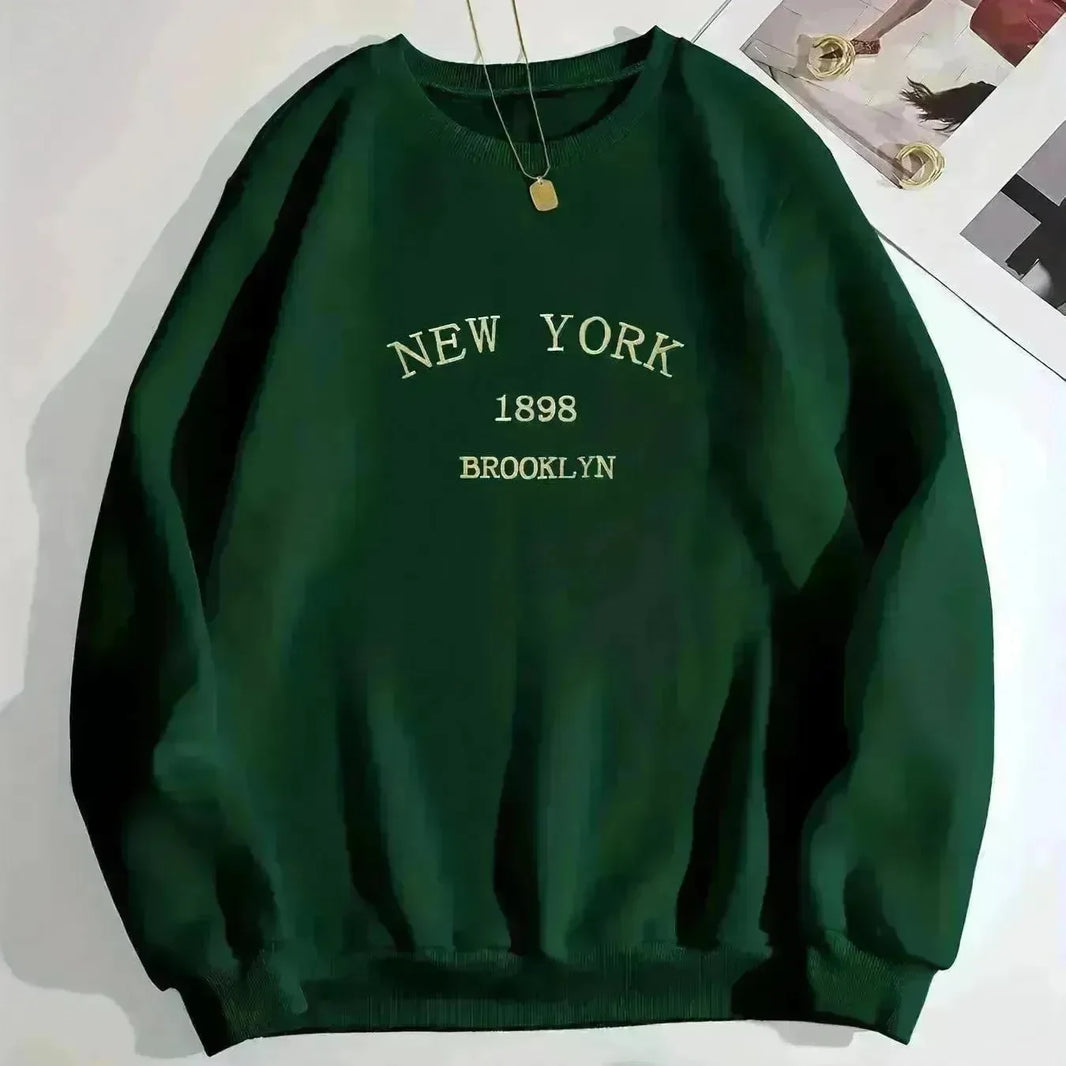 Loose Casual Loose Round Neck Pullover Sweatshirt Unisex - EX-STOCK CANADA