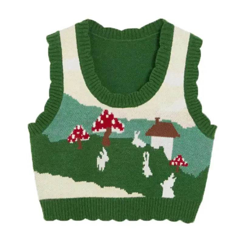 Women Christmas Sleeveless Knitted Sweater Vest - EX-STOCK Canada