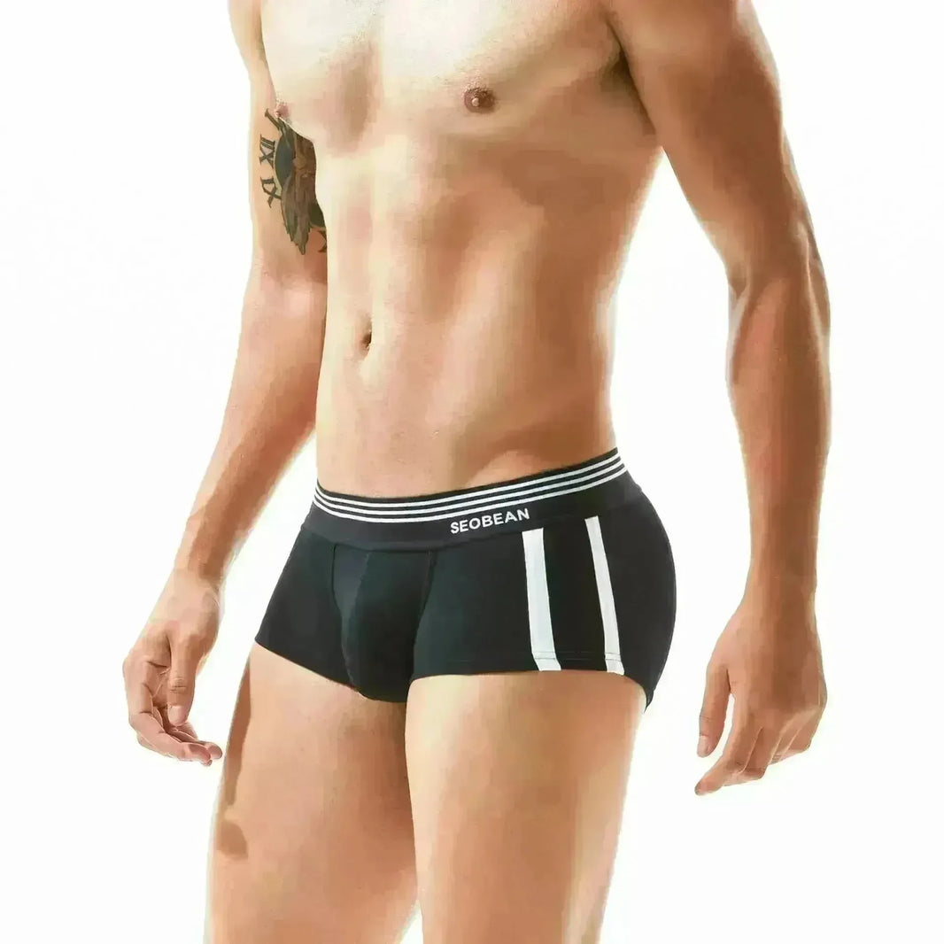 Men's Underwear Low Waist Cotton Seamless Boxer Briefs - EX-STOCK CANADA