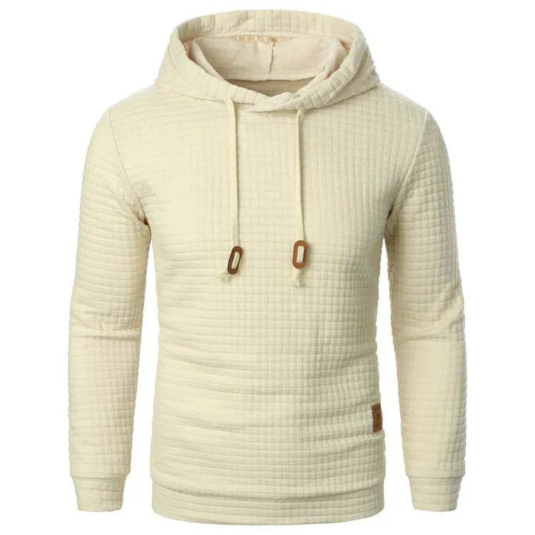 Men's Jacquard Sweatshirt Long-sleeved Hoodie Warm Color Sports Pullover Top - EX-STOCK Canada