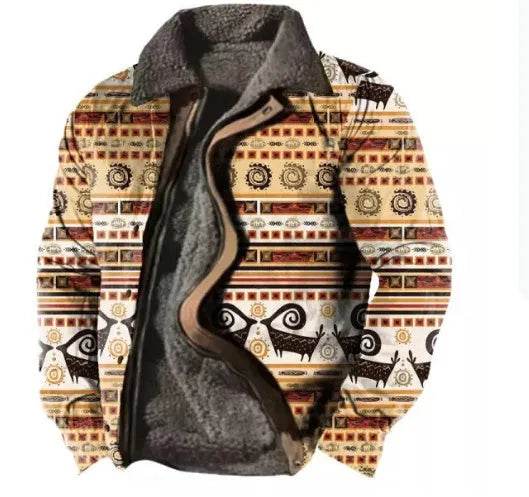 Thickened Side Seam Pocket Casual Zipper Loose Wolf Cotton Jacket - EX-STOCK Canada