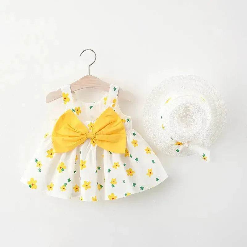 Casual Newborn Baby girl Printed Bow Princess Dress - EX-STOCK Canada