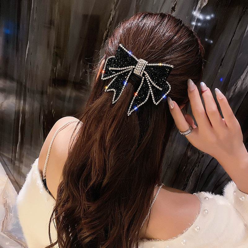 Spring Rhinestone Bow Hair Clip Barrette - EX-STOCK Canada