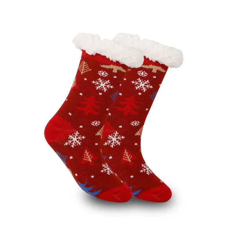 Christmas Women's Thickened Fleece-lined Room Socks EX-STOCK Canada