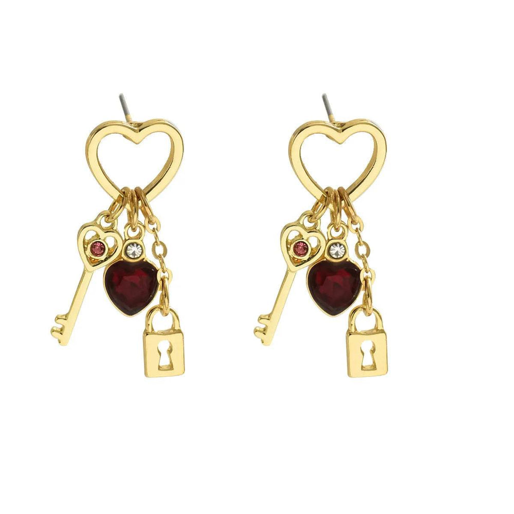 Simple Love Female Diamond Lock-shaped Special-interest Earrings - EX-STOCK Canada