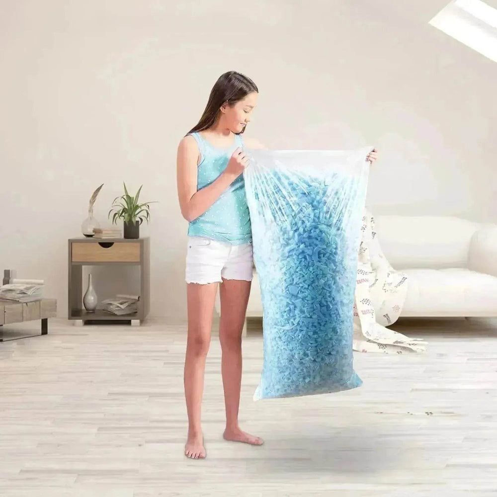 5lbs Bean Bag Filler, Shredded Memory Foam Filling For Bean Bag Chair, Dog Beds, Cushions Pillows, Added Gel Particles - EX-STOCK Canada