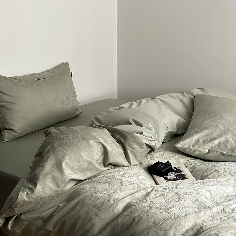 Long Velvet Jacquard Four Piece Pure Cotton Duvet Cover EX-STOCK Canada