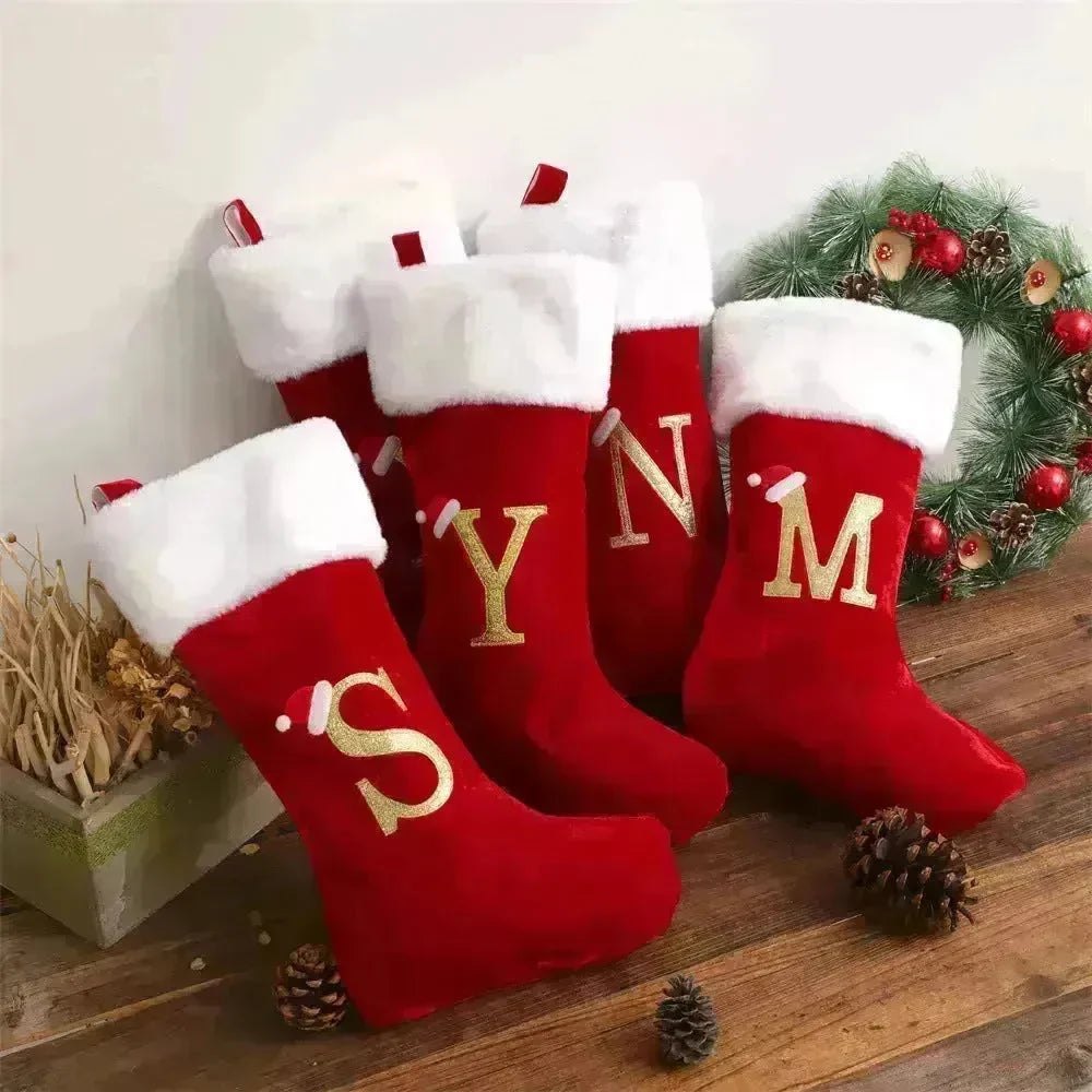 Christmas Letter Christmas Stockings Decorative Pendant - EX-STOCK CANADA