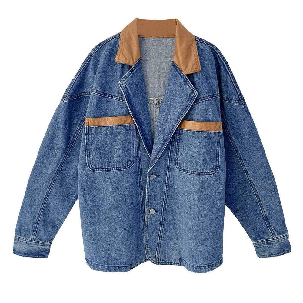 Casual Loose Oversized Lapel Unisex Cotton Denim coat Jacket L - EX-STOCK Canada