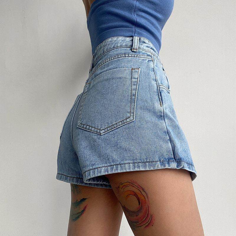 Elegant Anti-exposure Irregular Mini Denim Skirt - EX-STOCK Canada