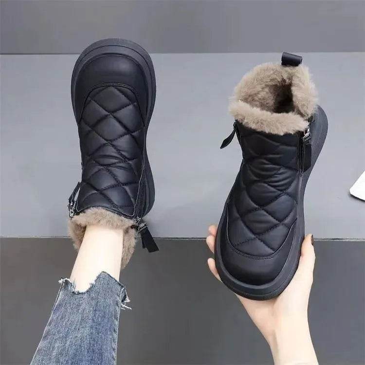 Snow Boots For Women Winter New Fleece-lined Thickened Northeast China Cotton Shoes Waterproof Non-slip Warm - EX-STOCK Canada