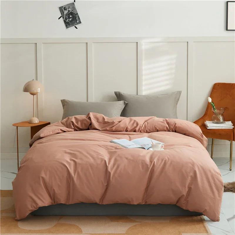 100 Cotton Sanding Duvet Cover Autumn And Winter Thickening Solid Color EX-STOCK Canada