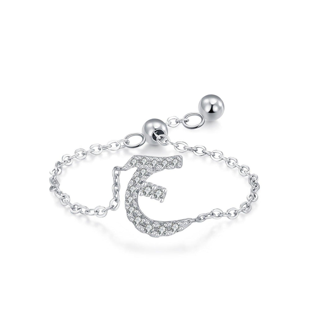 S925 Sterling Silver Niche Style Arabic Letters Pull-out Chain All-match Stackable EX-STOCK Canada