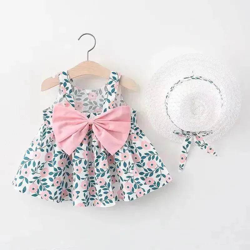 Casual Newborn Baby girl Printed Bow Princess Dress - EX-STOCK Canada