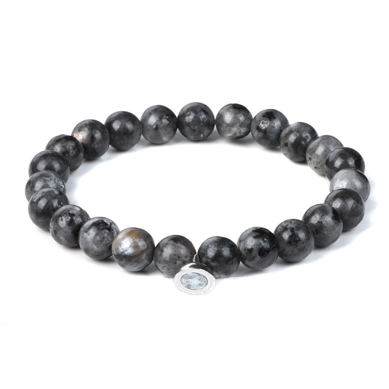 Lava Volcanic Stone Couple Magnetic Clasp Bracelet
