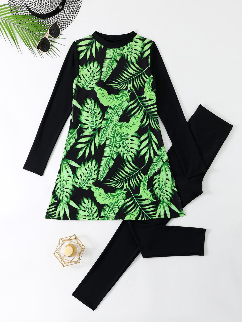 Muslim Women's Long-sleeved Trousers Two-piece Swimsuit - EX-STOCK Canada