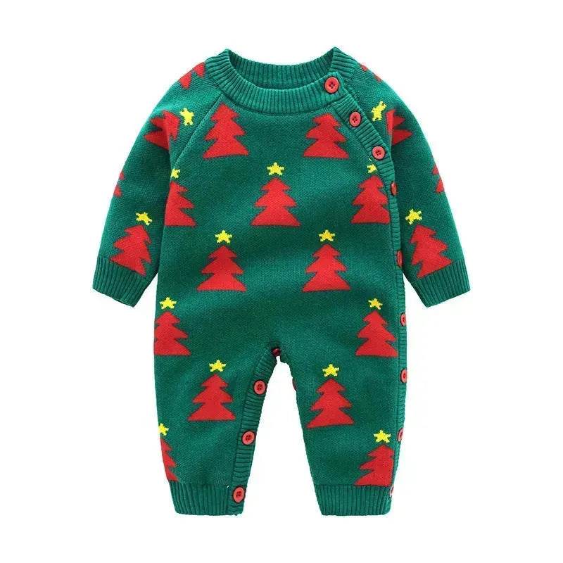 Newborn Baby Clothes Baby Crawling Clothes Thickening Out Baby Harness Christmas Baby Romper Baby Cotton Sleepwear - EX-STOCK Canada