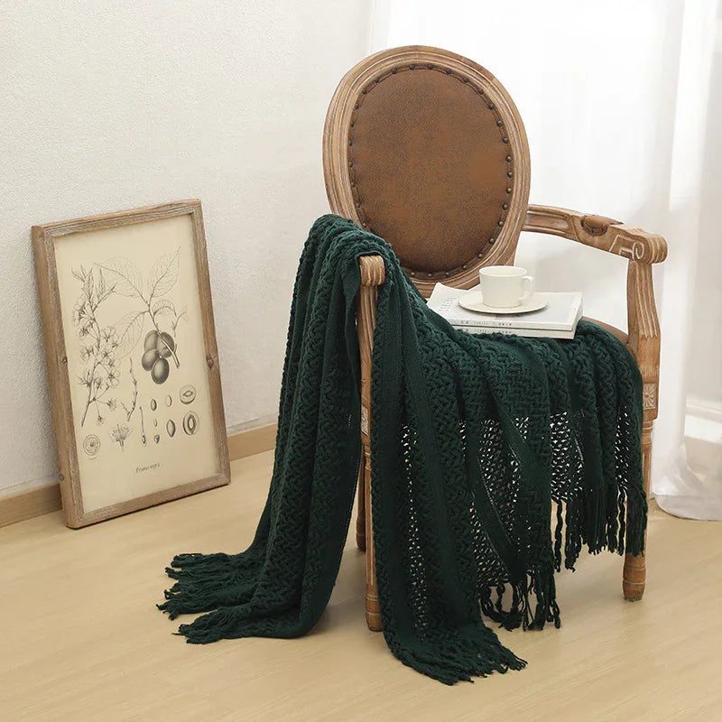 Couverture de canapé nordique Couverture tricotée Housse de couverture Couverture pour maison d'hôtes ou hôtelEX-STOCK Canada