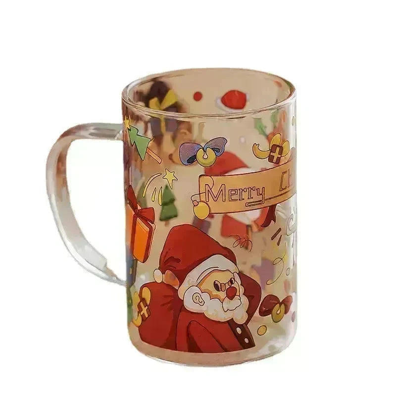 2024 Christmas Gift High Beauty Creative Cup Christmas Snowman Glass Cup High Temperature Resistant - EX-STOCK CANADA
