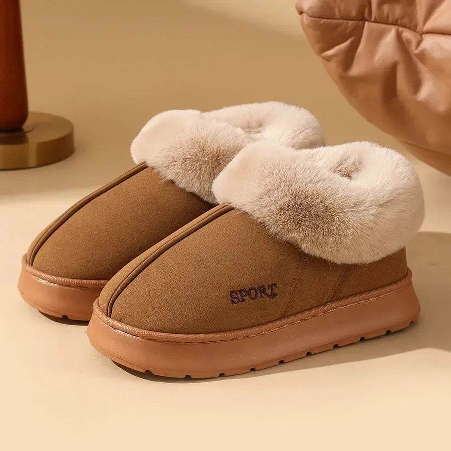 Plush Cotton Shoes For Women Winter Warm Home Slippers Outdoor Snow Boots - EX-STOCK Canada