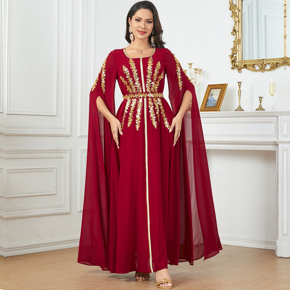 Arab Women's Robe Super Long Sleeve Muslim Dress - EX-STOCK Canada