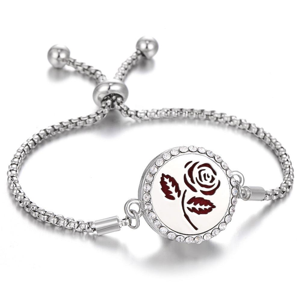 Bracelet d'aromathérapie kaléidoscope 2024 Nouveau Parfum Diffuseur d'huile essentielle Médaillon Bracelet Charms Bijoux diffuseur d'arôme pour femmes - EX-STOCK Canada