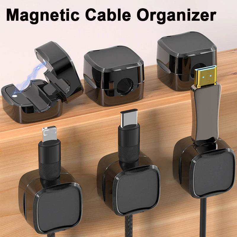 Under Desk Cable Management System Wire Magnetic Cable Organizer - EX-STOCK Canada
