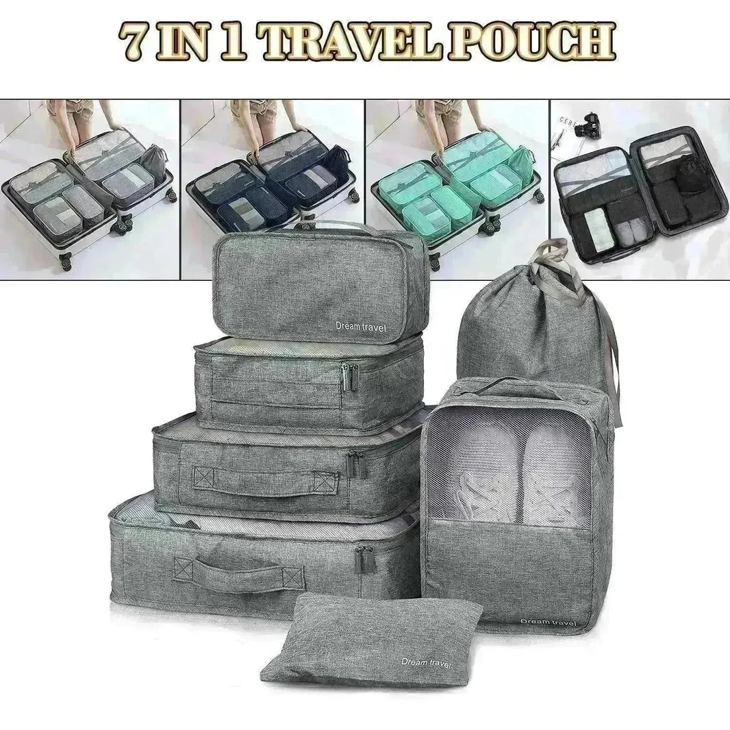 7pc Packing Cubes Luggage Storage Organiser Travel Bags - EX-STOCK CANADA