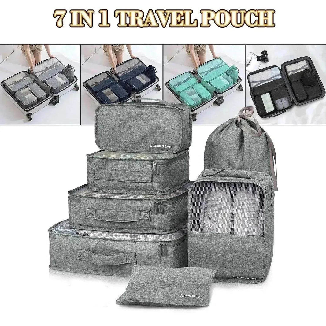 7pc Packing Cubes Luggage Storage Organiser Travel Bags - EX-STOCK Canada