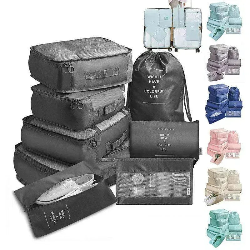 Ensemble de 8 pièces Séparateur de bagages Rangement de voyage Cube de rangement pour vêtements - EX-STOCK Canada