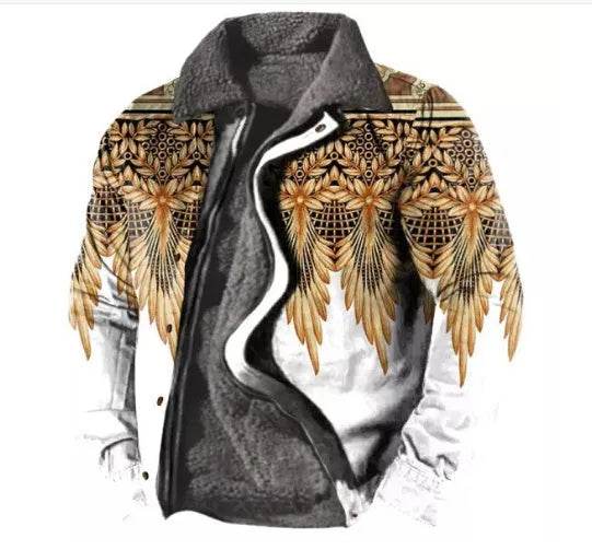 Thickened Side Seam Pocket Casual Zipper Loose Wolf Cotton Jacket - EX-STOCK Canada