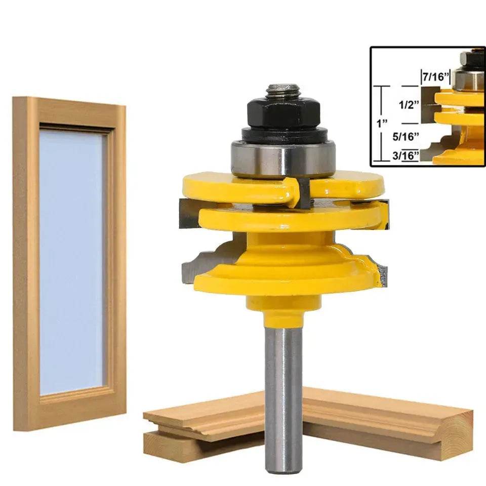 Professional Woodwork Glass Door and Window Rail and Stile Reversible Router Bit - EX-STOCK Canada