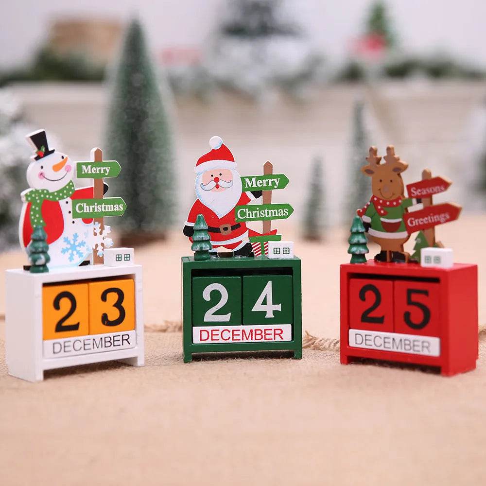 Christmas wooden calendar decorations - EX-STOCK Canada