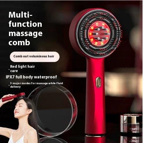 Electric Massage Comb Home Scalp Drain Comb Red Light Anti-slip Hair Care Multi-functional Massage Comb EX-STOCK Canada