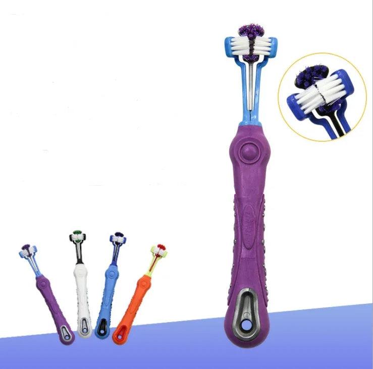 Three Sided Pet Toothbrush Dog Brush Bad Breath Tartar Teeth Care EX-STOCK Canada