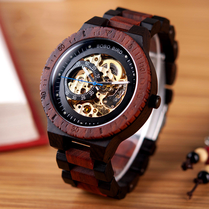 Automatic wooden mechanical luxury men's watch | EX-STOCK Canada